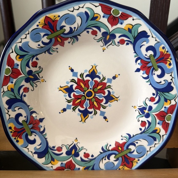 Tabletops Unlimited Other - Espana Lifestyle Handcrafted SanMarino Salad 3 Plates Some Small Scratches 8.75"
